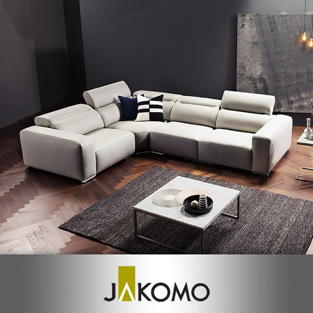 XXX재등록완료상품XXX 보스Ⅱ 4인 코너형 기능성 비텔로 통가죽 슈렁큰 천연면피 소가죽 소파 _화이트그레이/좌형