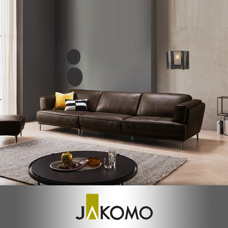 XXX재등록완료상품XXX 리버쉬 4인 떼르소 통가죽 내추럴 천연면피 소가죽 소파+스툴 _브라운