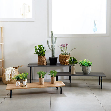 화분받침대 꽃화분다이 철제 미니화분대 인테리어선반 사이즈_01.600_소형:상판_LPM아카시아