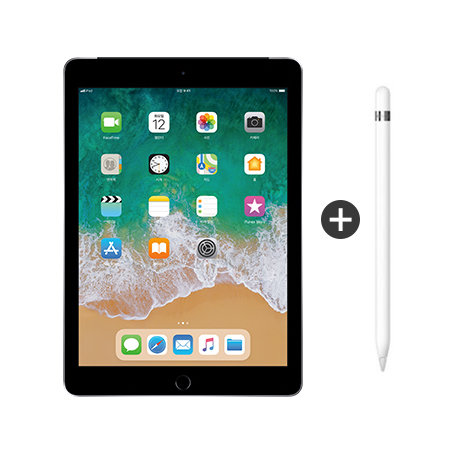 패키지할인 / 9.7 iPad 6세대 WI-FI 32GB 스페이스 그레이 MR7F2KH/A + 1세대 애플펜슬