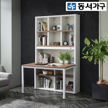  스테이 LED 1200 정면책상책장세트 DF911272 _블랙