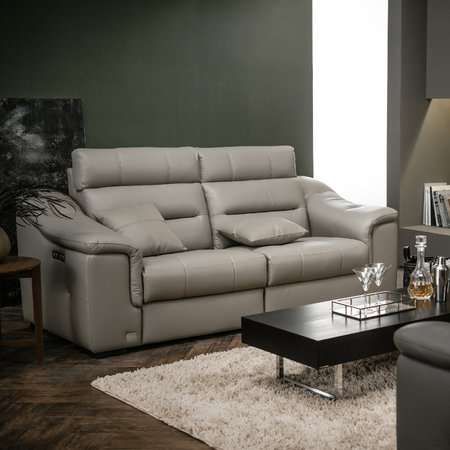 XXXX판매종료XXXX뉴 퍼스티지R 라이트그레이 리클라이너 3인