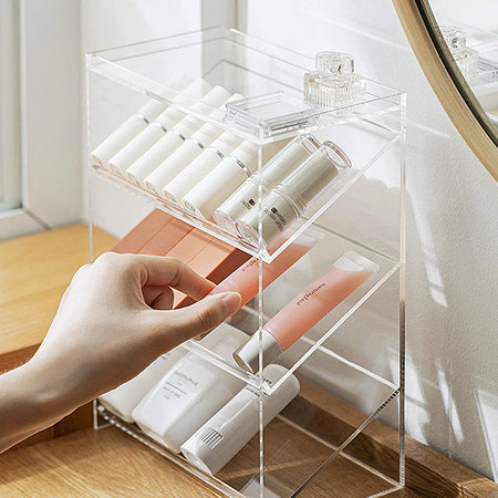 화장품 립스틱 수납정리 프리미엄 투명 아크릴 진열대