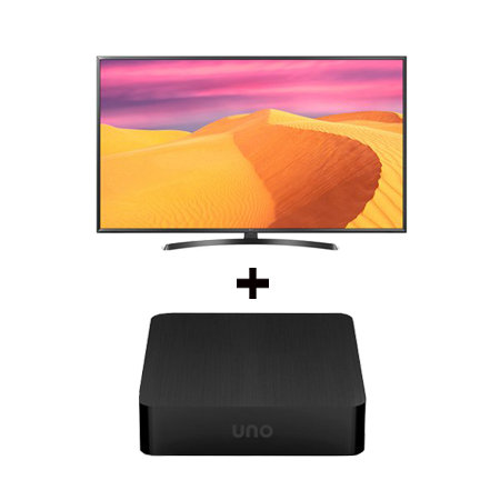 [셋트할인!] LG 163cm UHD TV 65UK6850BNF (스탠드형) + 우노큐브 셋톱박스 G2 (2019 신상)