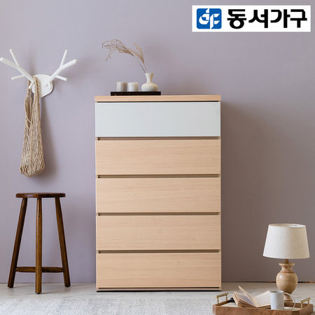  아르쉘 800 5단 광폭서랍장 DF911651 _그레이