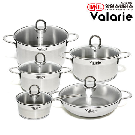 한일 발레리 삼중바닥 IH 냄비 5종16+18+20+24+24전골
