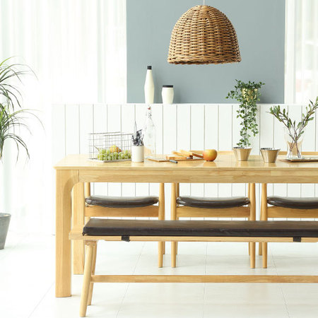  이랑 6인 원목 식탁세트(의자/벤치) _내추럴