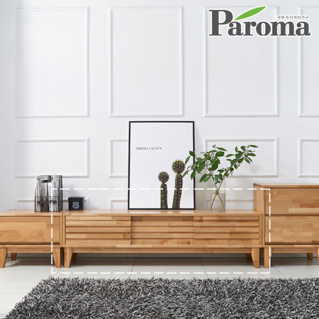 엘다원목1650슬라이드거실장B형WT 내추럴