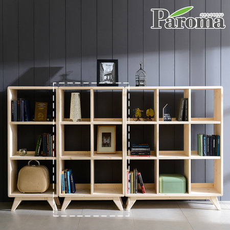 엘모원목3단800책장HD 내추럴