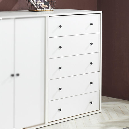 테라 속깊은 5단 서랍장 800 화이트