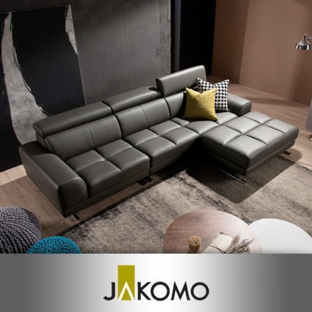 [자코모]로벨 4인 기능성 이태리 천연면피 소가죽 소파 _그레이