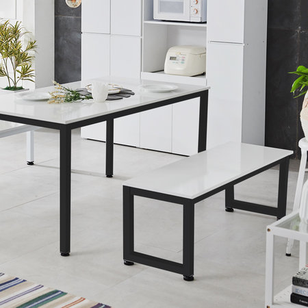 자이 벤치의자 식탁벤치M 1200x400 1200x400:화이트+화이트