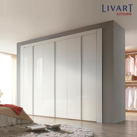 XXXX판매종료XXXX비스비 붙박이장 390~400cm_하이그로시화이트