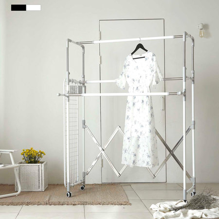 세가티 접이식 3단 행거 블랙