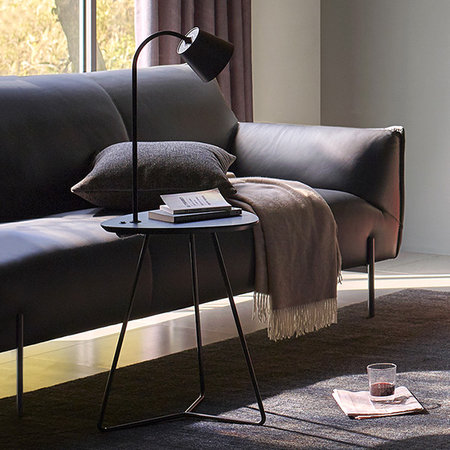 리타 조명 사이드 테이블 (H) / 철재 각도 조절 LED 스탠드 오프블랙(FK)