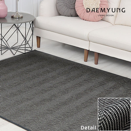 [쟈가드 헤링본 러그 100X100 차콜 ] 발탄