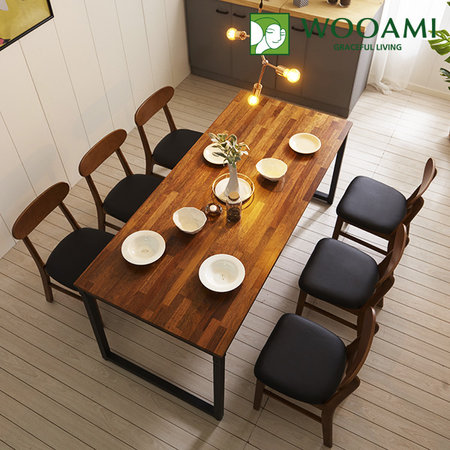 도나 6인 멀바우원목 식탁세트(의자) 멀바우