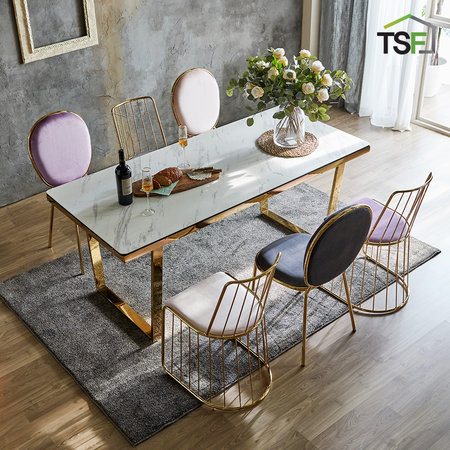 아티크 세라믹 골드 식탁 1800 세라믹 4인용 6인용 화이트 마블