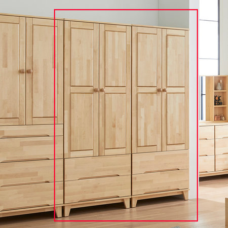 자작원목 퍼니 BB 2단서랍 옷장세트