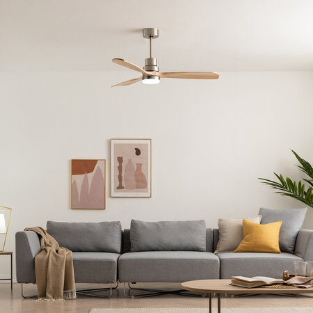 아론 서큘레이터 132cm DC/LED 우드 사계절 실링팬 (윌넛/내츄럴)