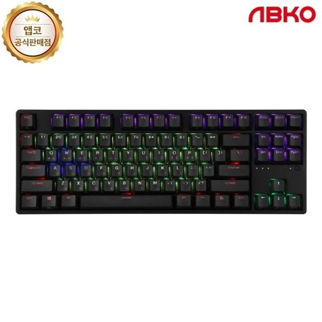 ABKO HACKER KN01 텐키리스 PBT 무접점 블랙 (55g)