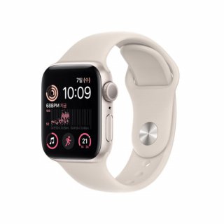 애플워치 SE2 40mm GPS 스타라이트 알루미늄 케이스 스타라이트 스포츠 밴드 - [MNJP3KH/A]