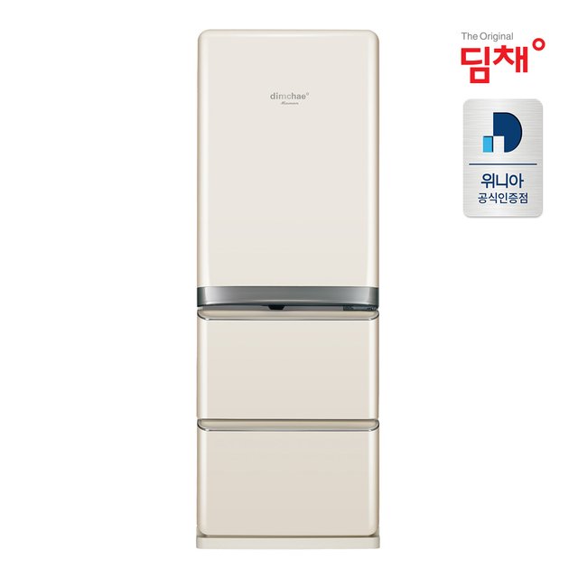 롯데하이마트 | 김치냉장고 3도어 스탠드형 Edt43Hrarc (428L, 레트로 크림)