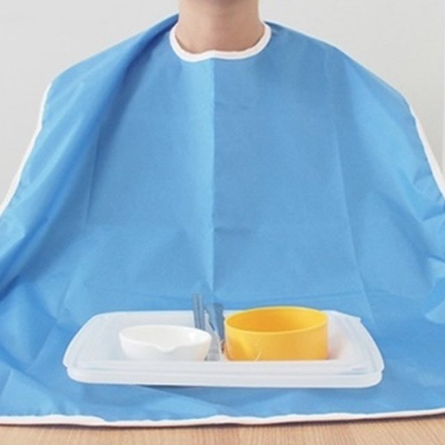 식사용 앞치마 에이프런 민트청색 환자 노인 위생용품