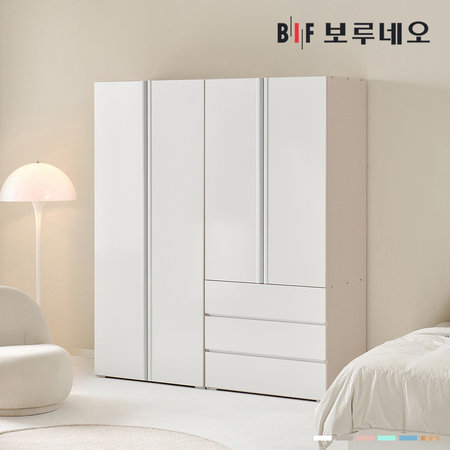 타키 1600 J세트 장롱 장농 이불장 미니 아이 작은방 원룸 슬림 서랍 5자 6자