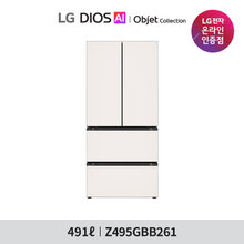 AI 디오스 오브제컬렉션 김치냉장고 스탠드형 Z495GBB251 (491L, 베이지, 1등급)